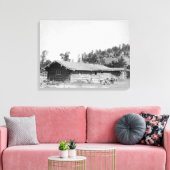 Toile Hommes assis à l'extérieur du Cabine de billes dan (Insitu(Salon))