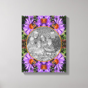 Toile Honey Bee On Aster Flower Créez Votre Propre Photo