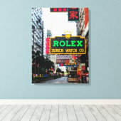 Toile Hong Kong Nathan Road Stretted Canvas Print (Insitu (Plancher de Bois))