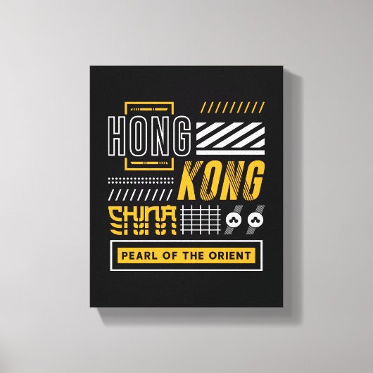 Toile Hong Kong Perle de l'Orient Design de Voyage Moder (Recto)