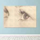 Toile Honnête Black&Saumon demi-teinte Effet Femme Aperç (Insitu (Plancher de Bois))