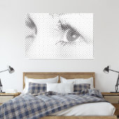 Toile Honnête demi-teinte noire effet femme aperçu (Insitu(Chambre))