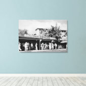 Toile Honolulu, HA - Vue de l'Honolulu (Insitu (Plancher de Bois))