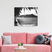 Toile Honolulu, Hawaii - Vue de Diamond Head (Insitu(Salon))