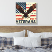 Toile Honor Our Veteran Stretched Canvas Print (Insitu(Chambre))