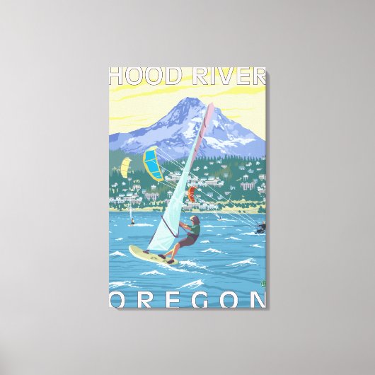 Toile Hood River, ORWind Surfers & Kite Boarders (Recto)