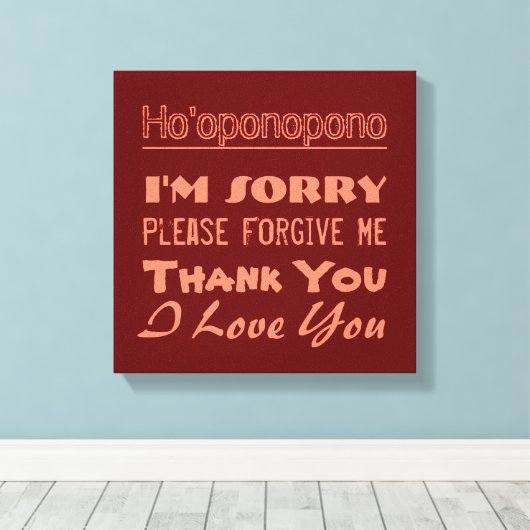 Toile Ho'oponopono (Insitu (Plancher de Bois))