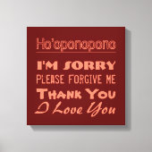 Toile Ho'oponopono (Recto)