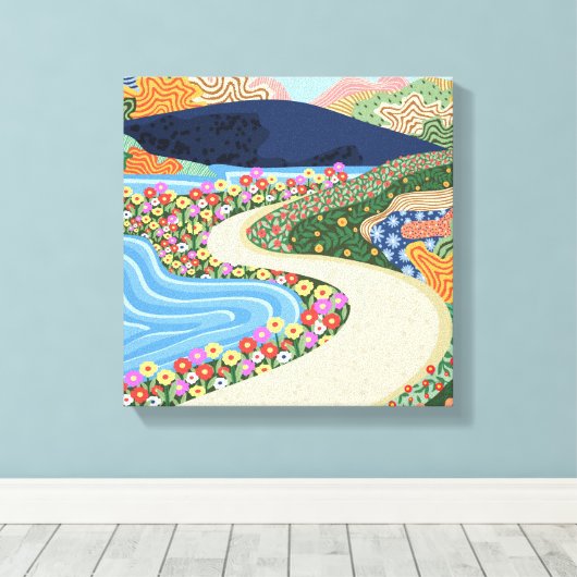 Toile Horizon apaisant (Insitu (Plancher de Bois))