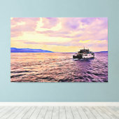 Toile Horizon coucher de soleil dans les détroits de Bal (Insitu (Plancher de Bois))
