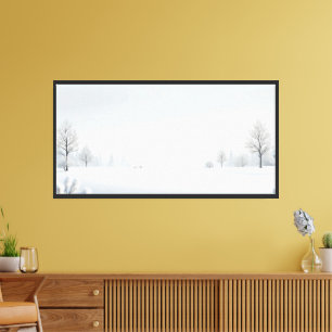 Toile Horizon d'hiver silencieux – Paysage de neige mini
