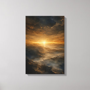 Toile Horizon Doré — Aurema (Portrait)