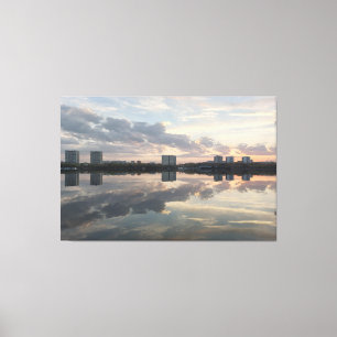 Toile Horizon Douce — Réflexion Silencieuse