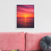 Toile Horizon Soleil Sur Mer Tranquille (Insitu(Salon))