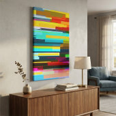 Toile Horizons Abstraits Modernes Géométriques Colorés