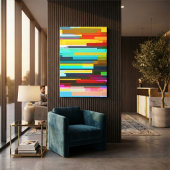 Toile Horizons Abstraits Modernes Géométriques Colorés