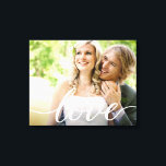 Toile Horizontal Nouveaux mariés Mariage Photo Love scri<br><div class="desc">Célébrez l'amour et la joie de votre journée spéciale avec notre Horizontal Newlyweds Mariage Photo Love Script Canvas Imprimer. Cette toile personnalisée vous permet d'immortaliser votre photo mariage préférée et de chérir les souvenirs pour toujours. La police élégante et tendance utilisée pour le mot "Amour" ajoute une touche de sophistication...</div>