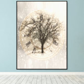 Toile Horloge arborescente (Insitu (Plancher de Bois))
