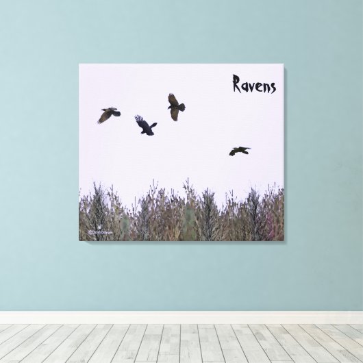 Toile Horloge des ravens (Insitu (Plancher de Bois))