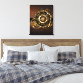 Toile Horloge Steampunk avec des engrenages anciens (Insitu(Chambre))