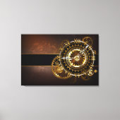 Toile Horloge Steampunk avec des engrenages anciens (Recto)