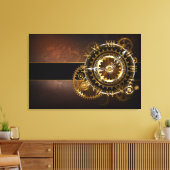 Toile Horloge Steampunk avec des engrenages anciens (Insitu(Salon))