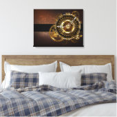 Toile Horloge Steampunk avec des engrenages anciens (Insitu(Chambre))