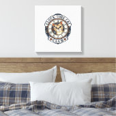 Toile Horloge Temps Chat Chat Graphique Tee Art - Horlog (Insitu(Chambre))