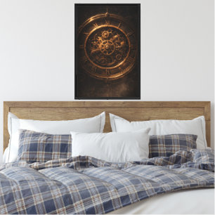 Toile Horlogerie Steampunk Vintage