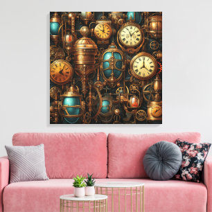 Toile Horloges Steampunk Canvas Art