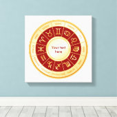 Toile Horoscope Mandala (Insitu (Plancher de Bois))