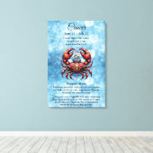 Toile Horoscope signe astrologique du cancer le crabe (Insitu (Plancher de Bois))