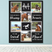 Toile Horse Memorial Black 6 Photo Collage (Insitu (Plancher de Bois))