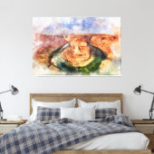 Toile Horseshoe Bend in Grand Canyon aquarelle (Insitu(Chambre))