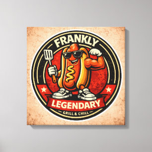 Toile Hot Dog - Franchement Légendaire - Foodie Fiends