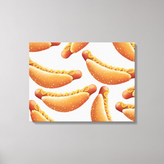 Toile Hot Dog Tout Américain. (Recto)