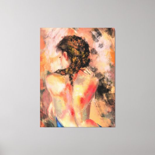 Toile Hot Lady - Abstraite Femme Corps Peinture original (Recto)