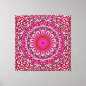 Toile Hot Pink Mandala – Premium Wrapped Canvas Radiance (Recto)