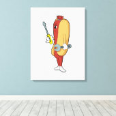 Toile Hotdog en mécanique avec outil (Insitu (Plancher de Bois))