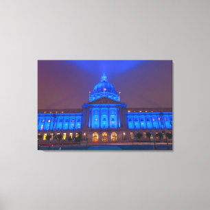 Toile Hôtel de ville de San Francisco en lumière bleue