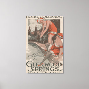 Toile Hôtel le Colorado et affiche de bains