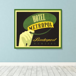 Toile Hotel Metropol Budapest Hongrie Bellhop Casquette