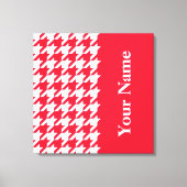 Toile Houndstooth élégant en géranium (Recto)