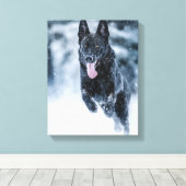 Toile Housse de couette Black German Shepherd dans la ne (Insitu (Plancher de Bois))