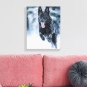 Toile Housse de couette Black German Shepherd dans la ne (Insitu(Salon))