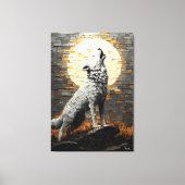 Toile Howling Wolf dans le style Impasto dynamique (Recto)