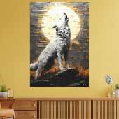 Toile Howling Wolf dans le style Impasto dynamique (Insitu(Salon))