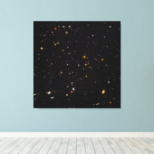 Toile Hubble Ultra Deep Field Vue de 10 000 Galaxies (Insitu (Plancher de Bois))