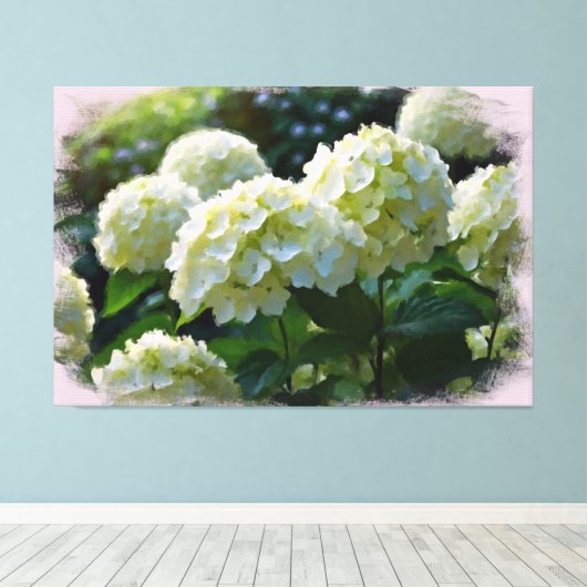 Toile *~* Huile Hydrangea TV2 Art Stretted Canvas Imprim (Insitu (Plancher de Bois))