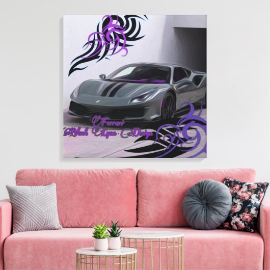 Toile Huile Jhgf Noir Lyon design (Insitu(Salon))